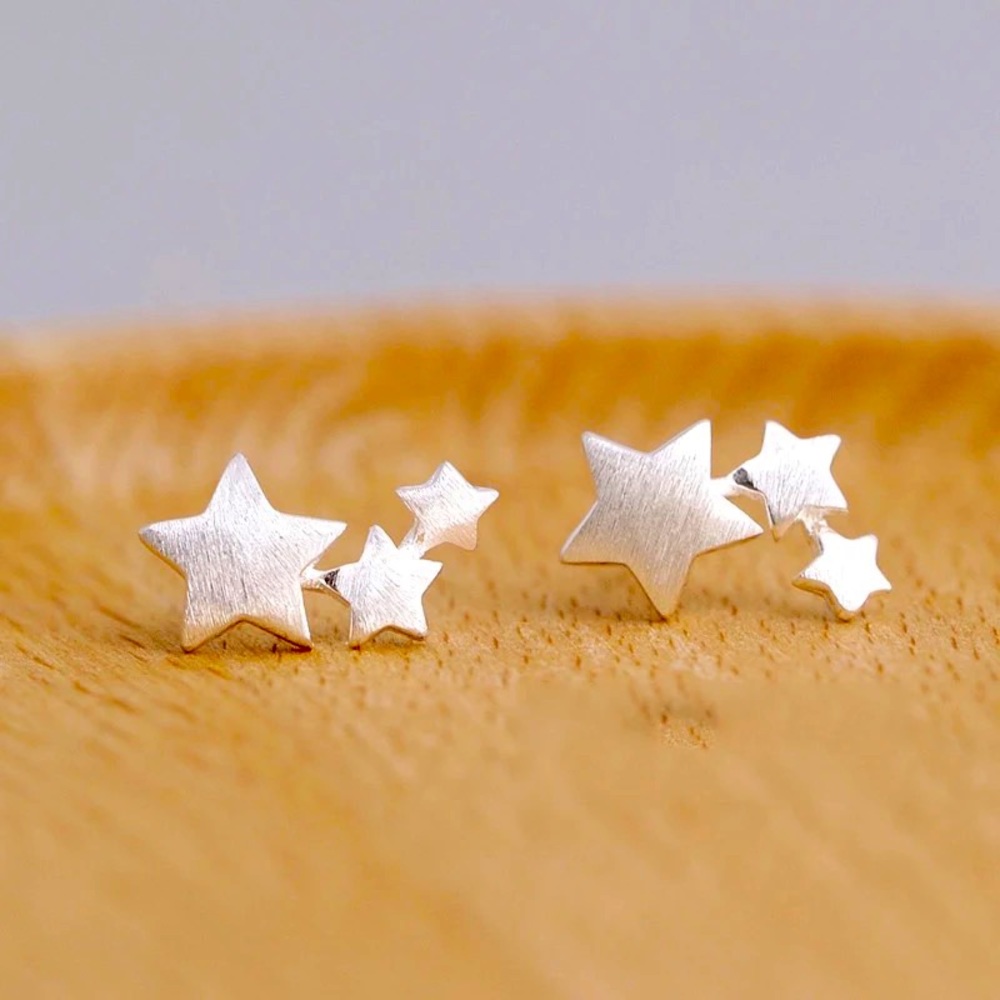 Sterling Silver Star Studs - Every day Studs - Sterling Silver earrings